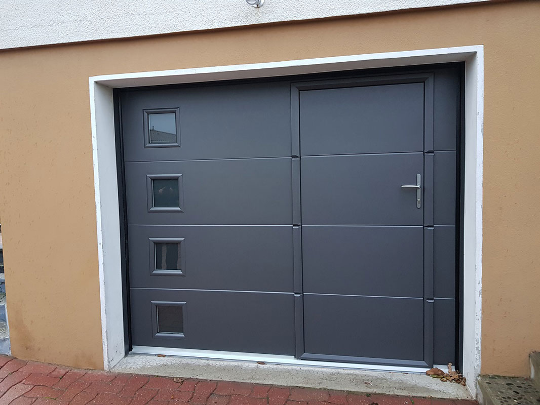 porte garage sectionnelle hublots portillon la verpilliere 38